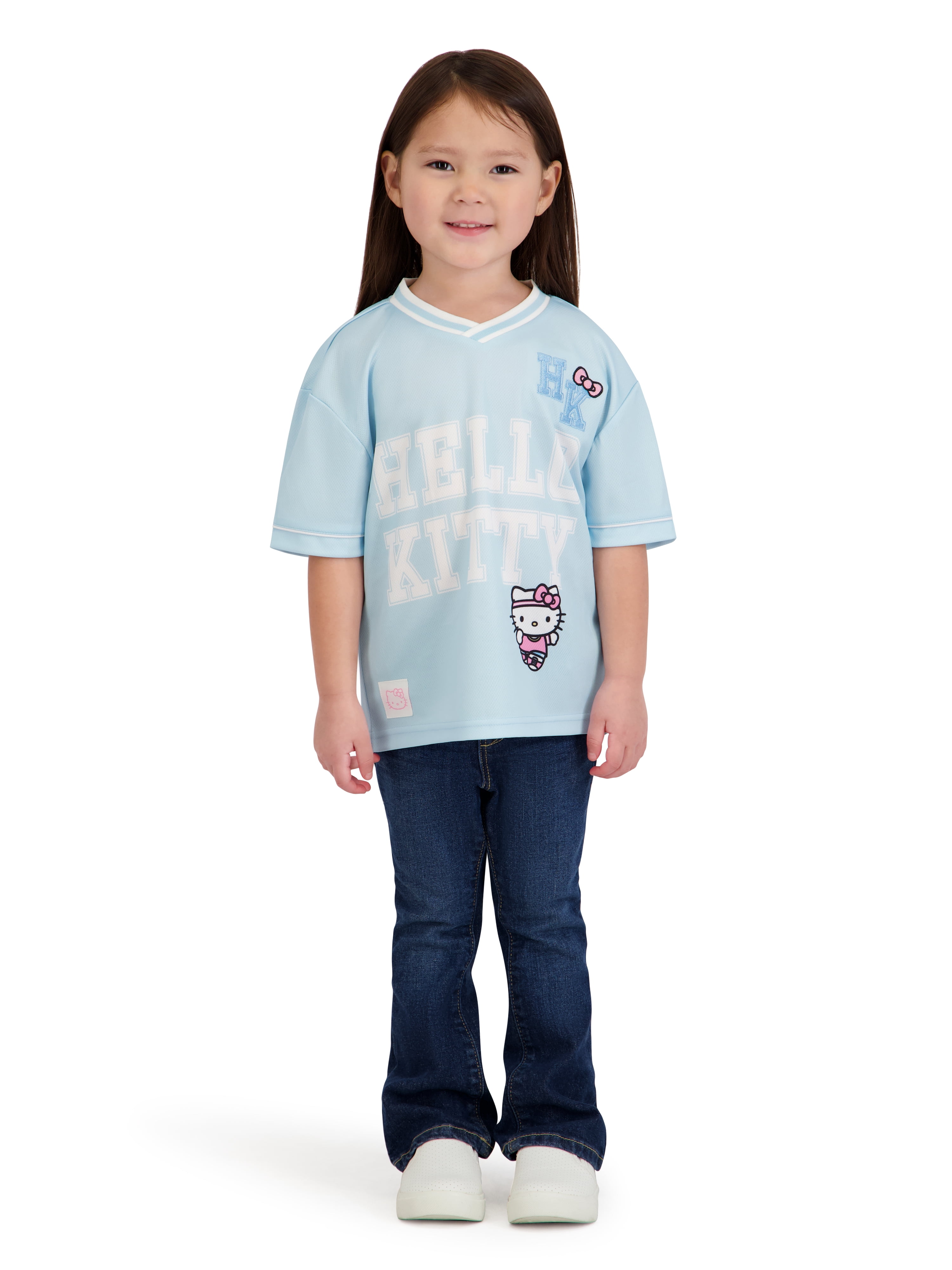 Hello Kitty Toddler Girl Short Sleeve Jersey, Sizes 12 Months-5T