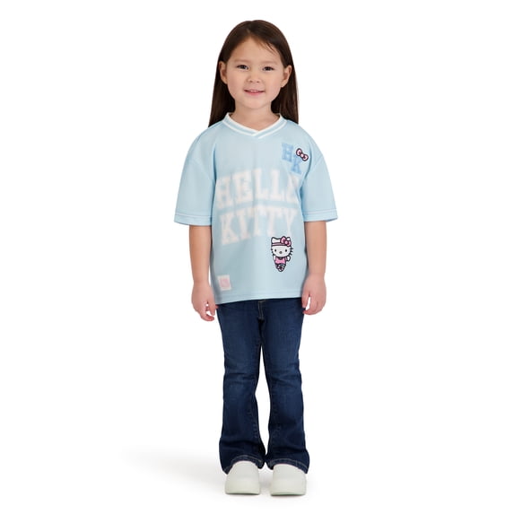 Hello Kitty Toddler Short Sleeve Jersey, Sizes 12 Months-5T