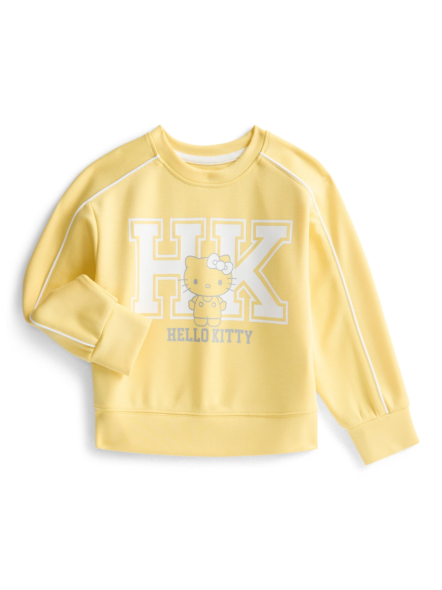 Hello Kitty Toddler & Big Girls Active Graphic Sweatshirt with Long Sleeves, Sizes 12M-12
