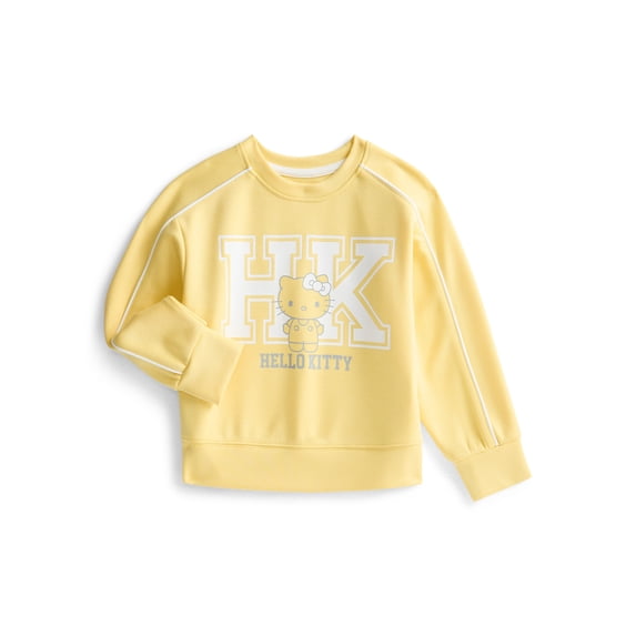 Hello Kitty Toddler & Big Girls Active Graphic Sweatshirt with Long Sleeves, Sizes 12M-12