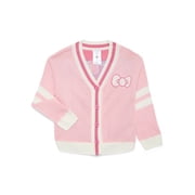 Hello Kitty Toddler Girls Button Down Cardigan with Long Sleeves, Sizes 12M-5T