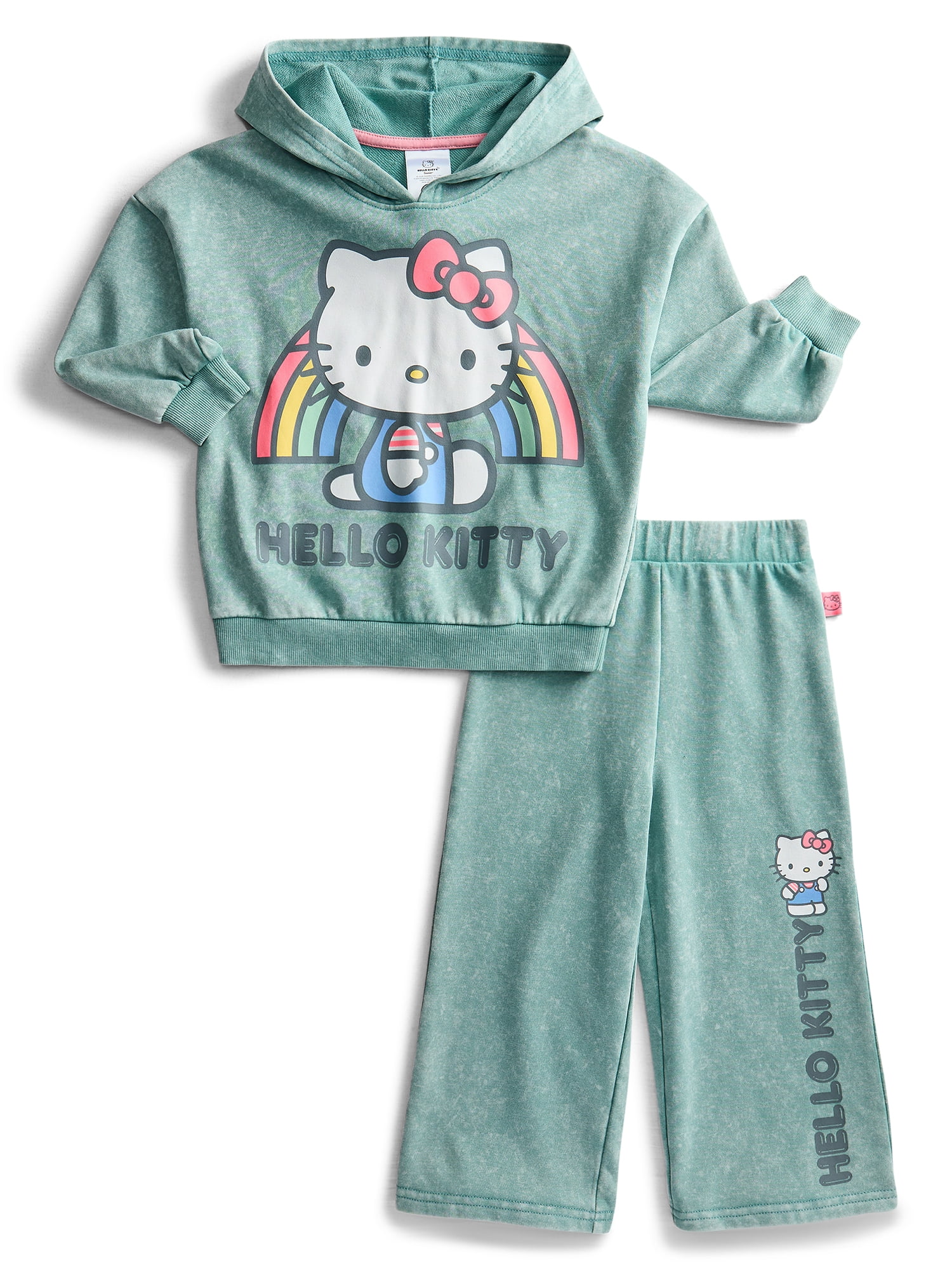 Hello Kitty Toddler Girls' Graphic Hoodie and Sweatpants Matching Set, 2-Piece, Sizes 12M-5T