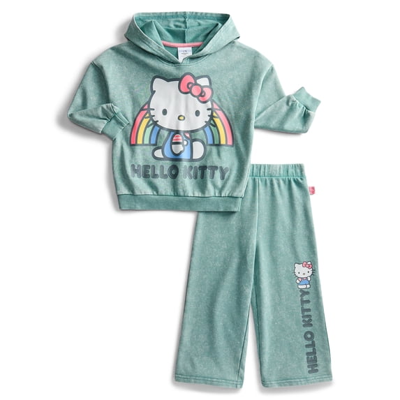 Hello Kitty Toddler Girls' Graphic Hoodie and Sweatpants Matching Set, 2-Piece, Sizes 12M-5T