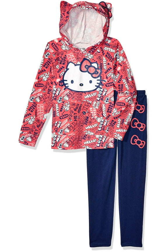 Toddler Girls 2 Piece Hoodie and Pant Legging Set, Pink, 3T