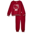 thumbnail image 1 of Hello Kitty Toddler Girls 2 Piece Sweatshirt and Pant Active Set, Burgundy, 3T, 1 of 3