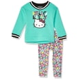 thumbnail image 1 of Hello Kitty Toddler Girls 2 Piece Sweatshirt and Pant Legging Set, Mint, 3T, 1 of 4