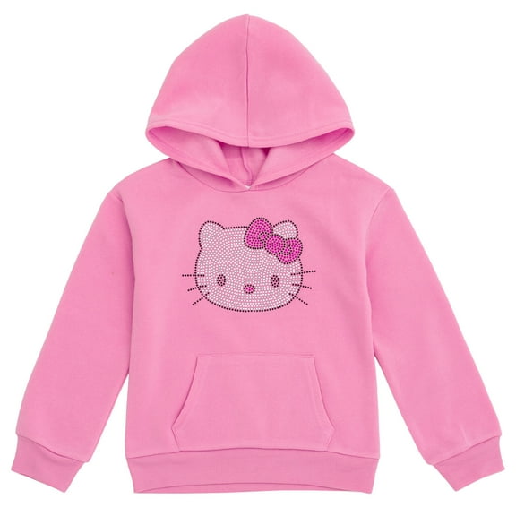 Hello Kitty Toddler Girls Fleece Pullover Hoodie Pink 4T