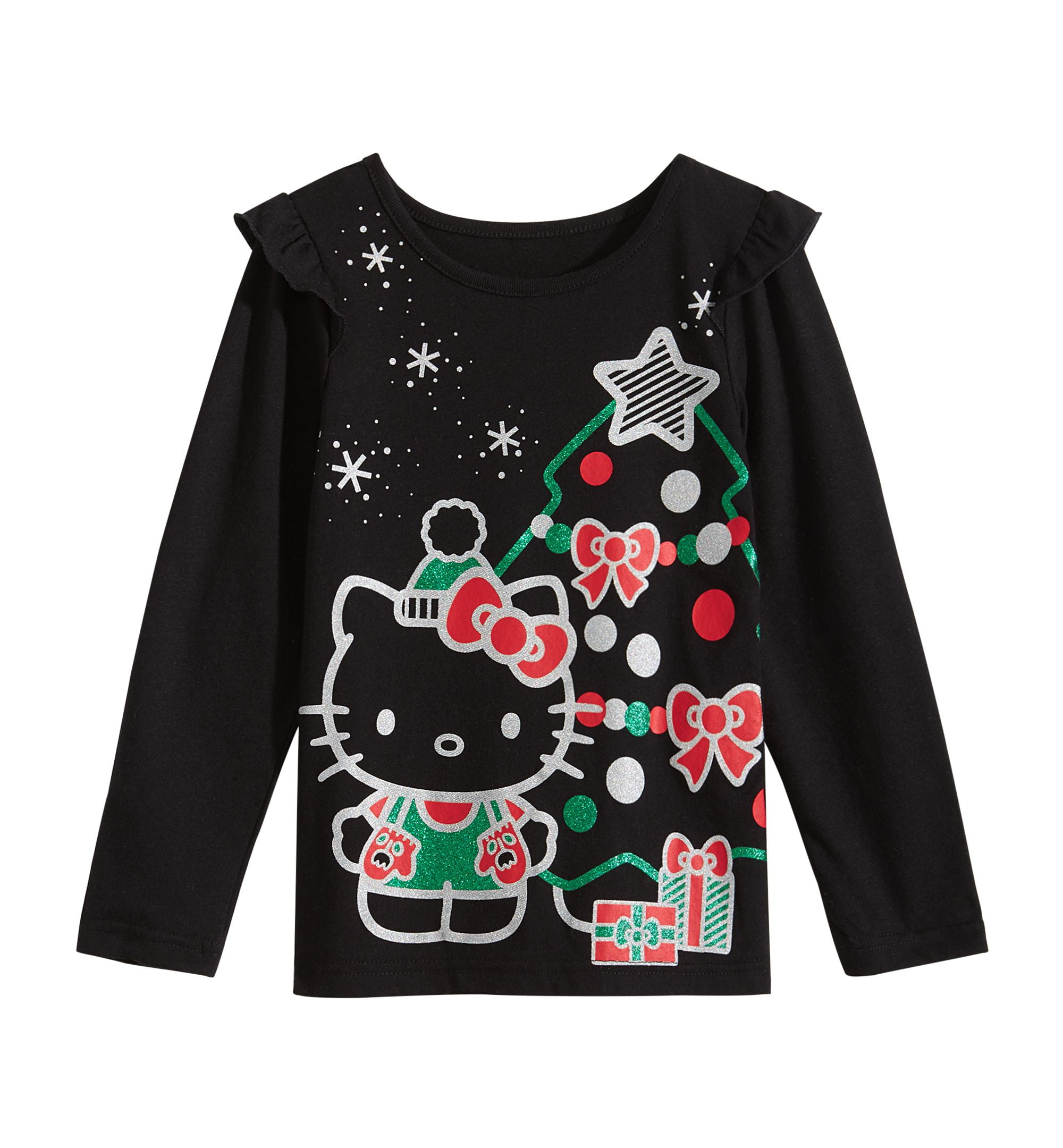 Hello Kitty Toddler Girls Graphic Print T-Shirt Black 2T
