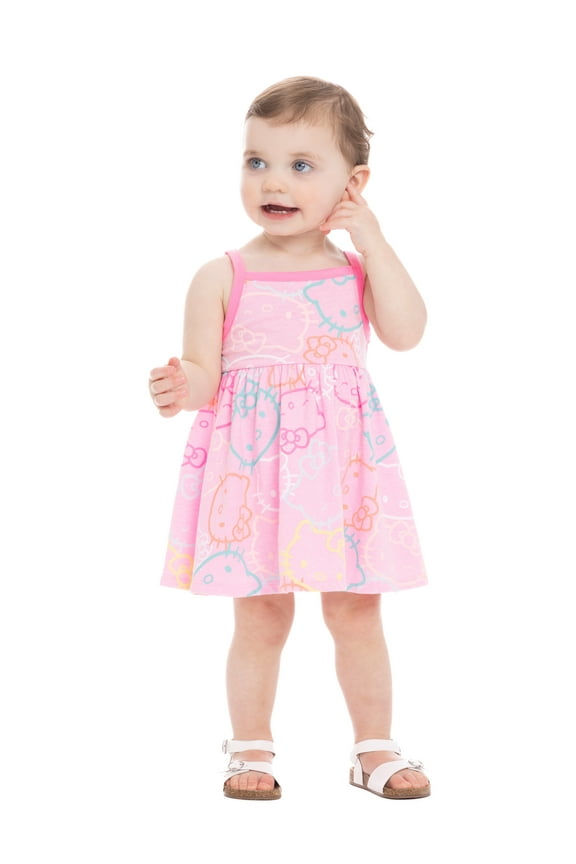 Toddler Girls Printed Tank Dress, Sizes 12M-5T