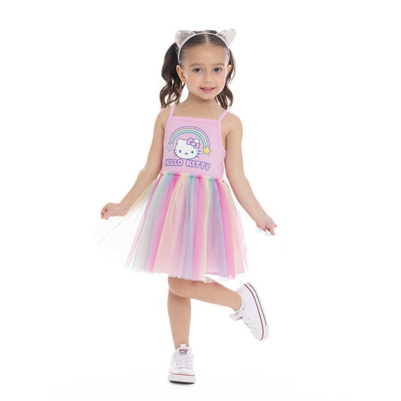 Hello Kitty Toddler Girls Graphic Tank Tutu Dress, Sizes 12M-5T