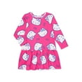 thumbnail image 1 of Hello Kitty Toddler Girls Print Drop Waist Dress with Long Sleeves, Sizes 12M-5T, 1 of 8