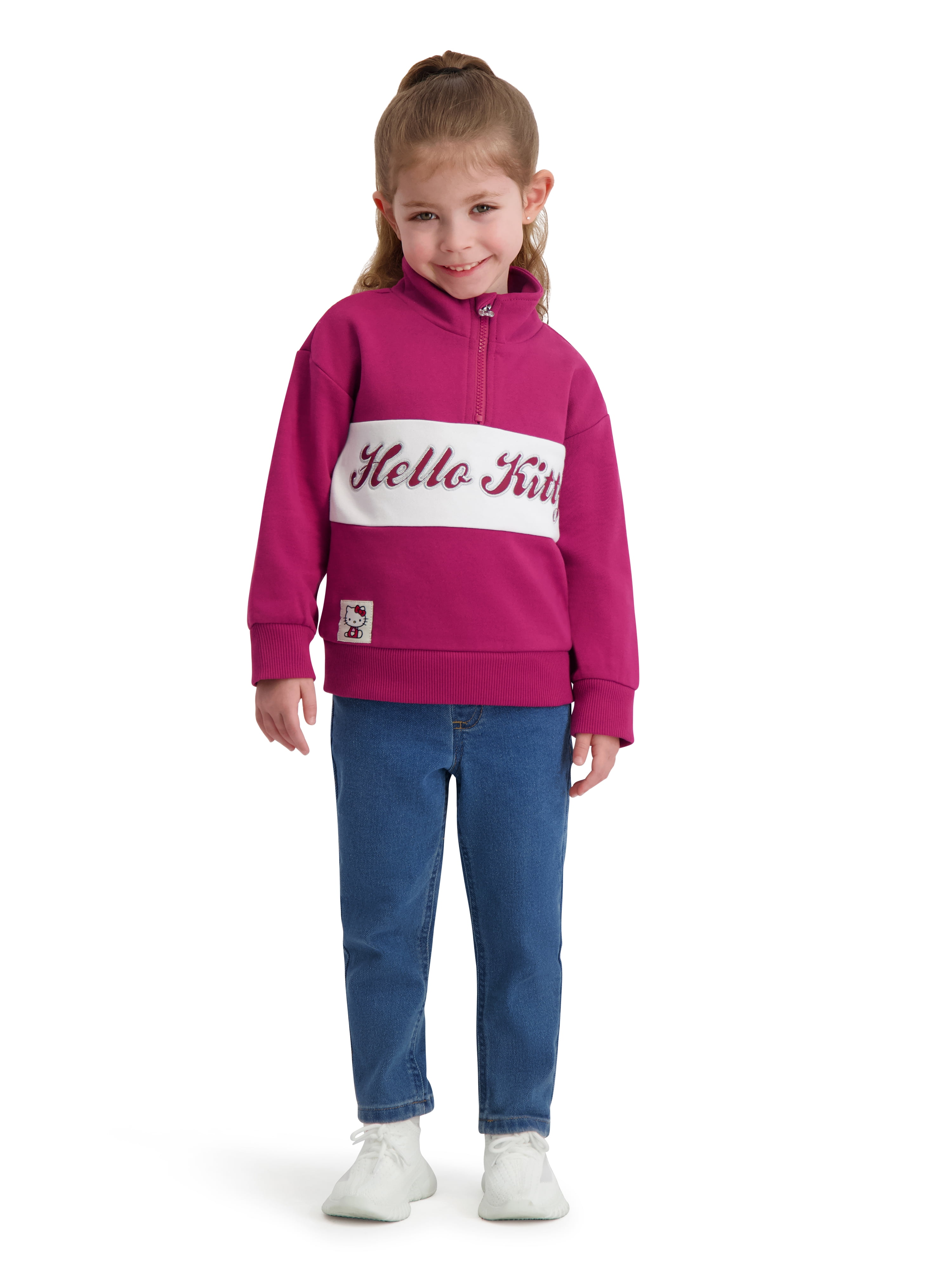 Hello Kitty Toddler Girls Quarter Zip Top, Sizes 12 Months - 5T