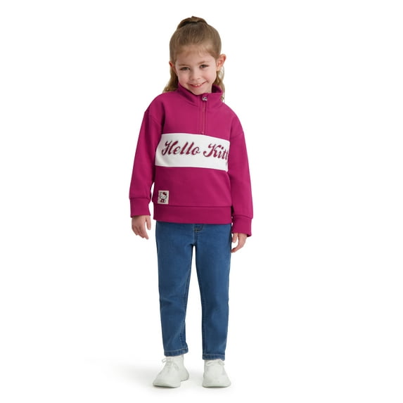 Hello Kitty Toddler Girls Quarter Zip Top, Sizes 12 Months - 5T