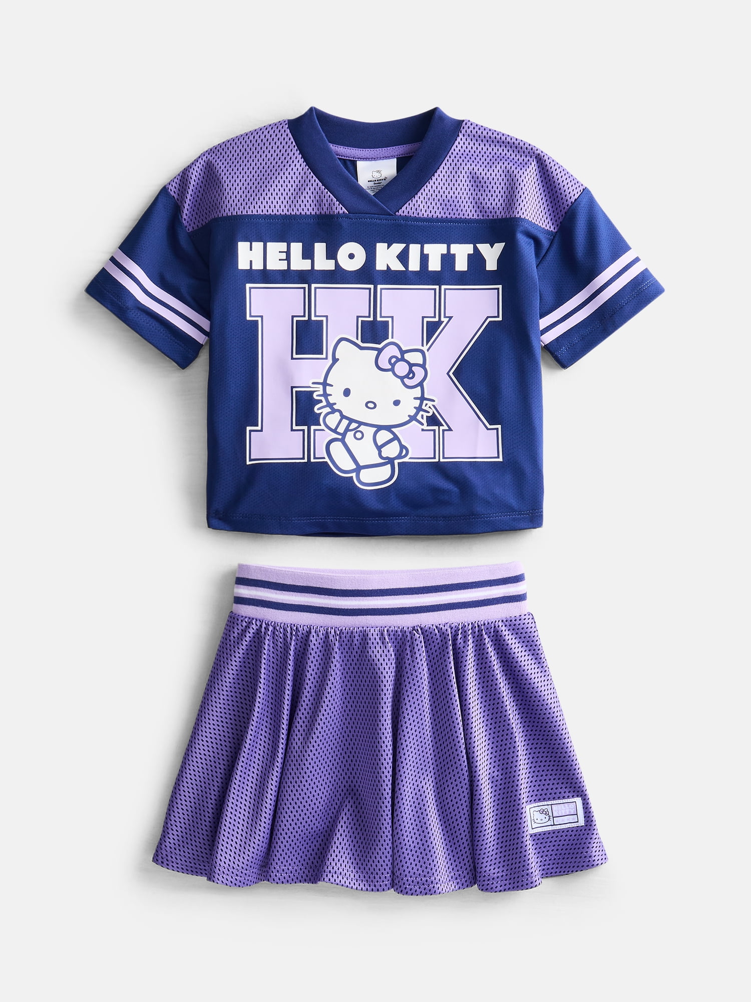 Hello Kitty Toddler Girls Short Sleeve Graphic Jersey and Skirt Set, 2 Piece, Sizes 12M-5T