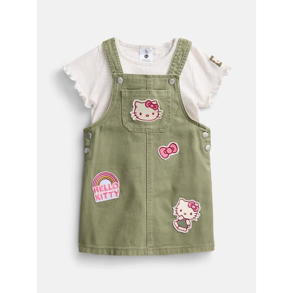 Hello Kitty Toddler Girls Short Sleeve Tee and Cotton Skirtall Set, 2 Piece, Sizes 12M-5T