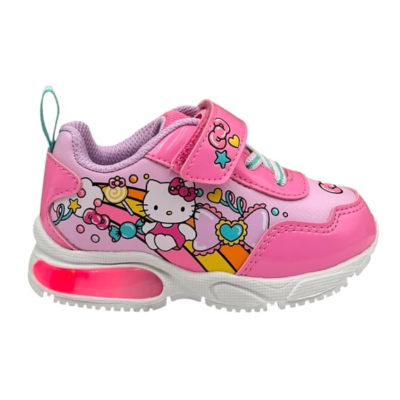 Hello Kitty Toddler Girls Slip-on Light-up Sneakers Size 8 Pink-lavender-aqua