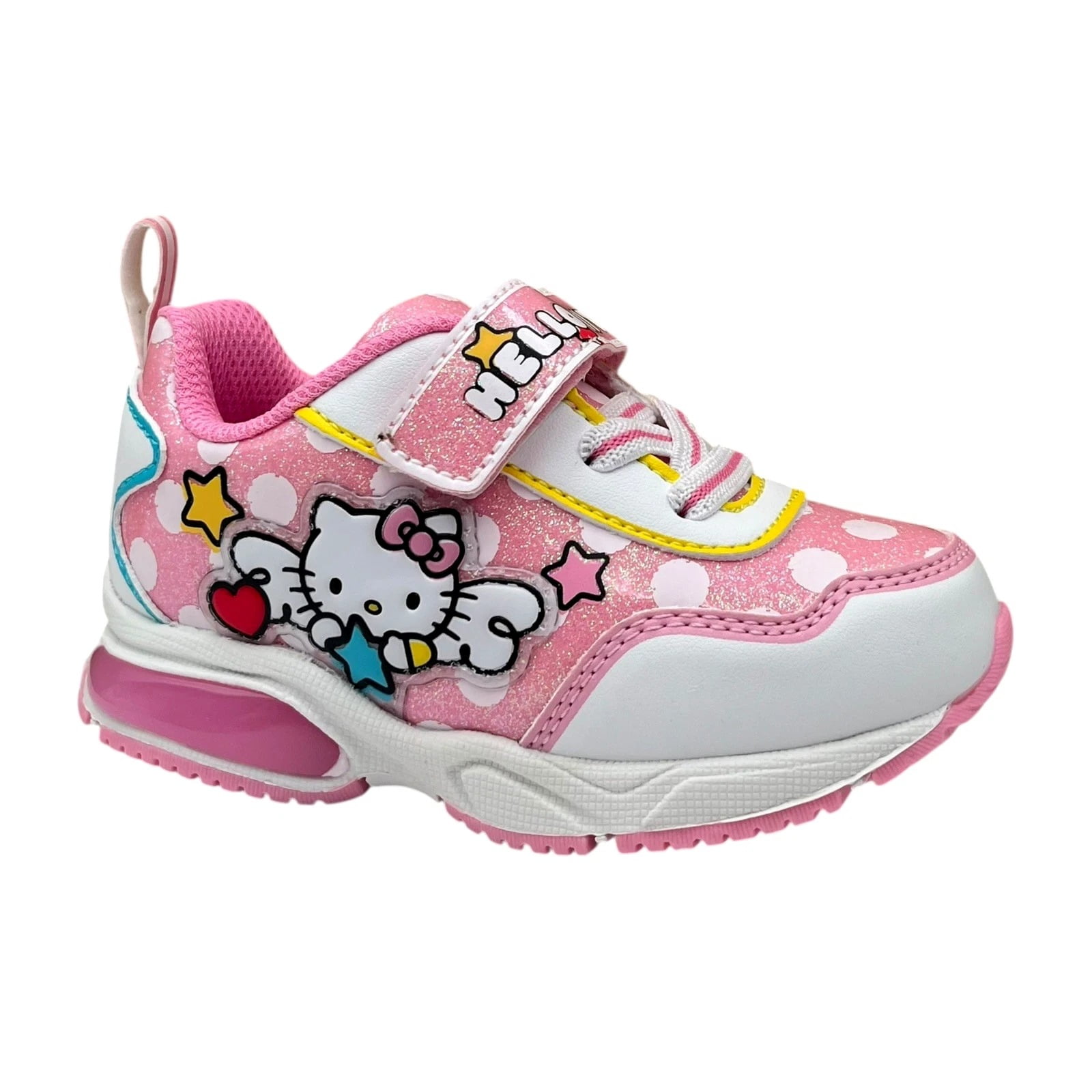 Hello Kitty Toddler Girls Slip-on Light-up Sneakers Size 8 White-Pink Shoes