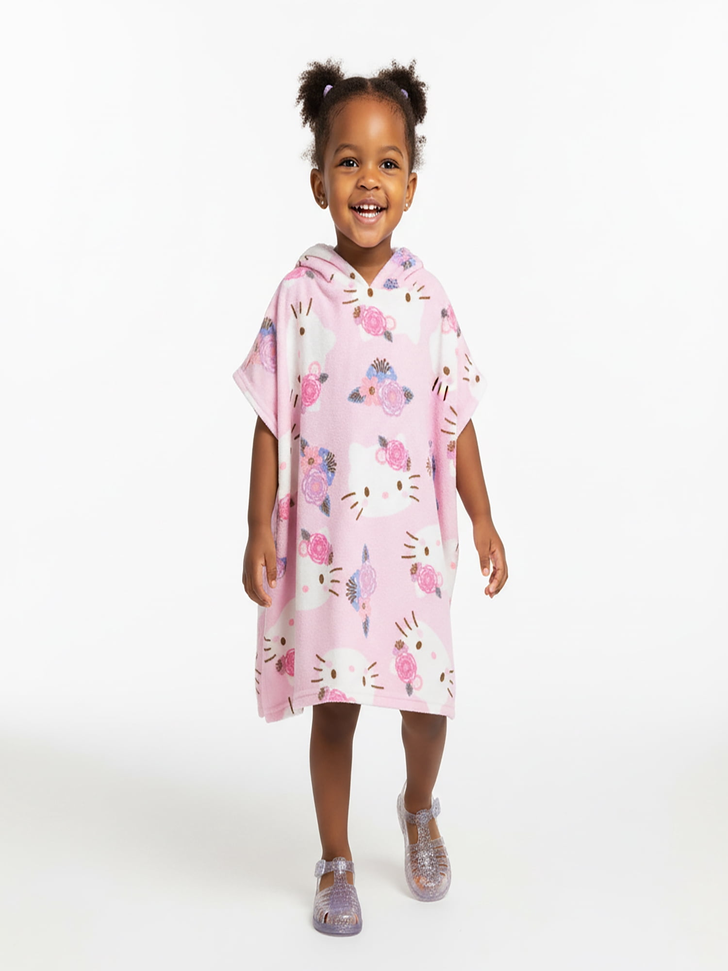 Hello Kitty Toddler Girls Swim Cover Up Dress with Hood, Sizes 12M-5T ...