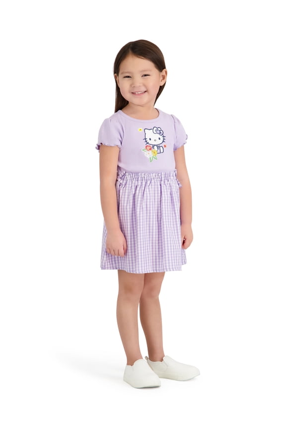 Toddler Girls Woven Short Sleeve Dress, Sizes 12 Months-5T