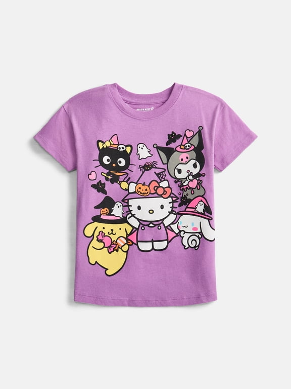 Toddler Girls Halloween Crewneck Tee with Short Sleeves, Sizes 12M-5T