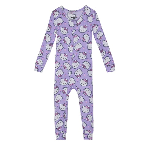 Hello Kitty Toddlers Girls One-Piece Sleeper, Sizes 12M-5T