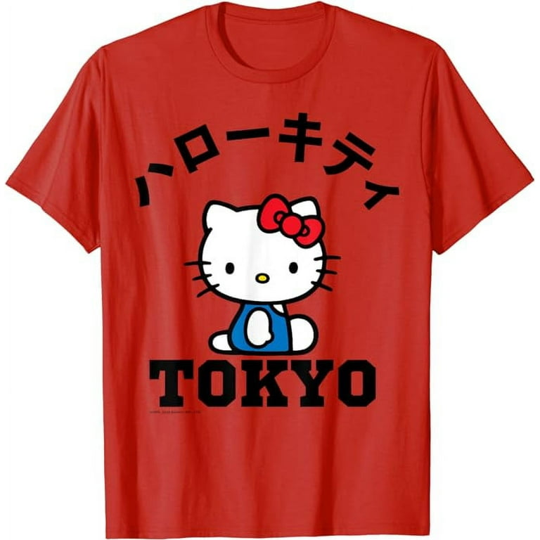 Hello Kitty Tokyo Japanese Language T-Shirt, Cute Tee For Men