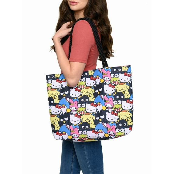 Hello Kitty Tote Bag Beach Carry-on Badtz-Maru Keroppi Chococat Women's Sanrio