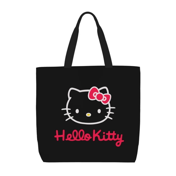 Hello Kitty Tote Bag Large for Women Girl Large Capacity Shopping Bags Shoulder Cord Purse with Inner Pocket