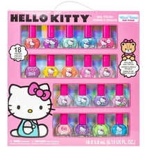 Hello Kitty - Townley Girl Non-Toxic, Water-Based, Peel-Off Nail Polish Set for Girls, Ages 3+
