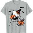 thumbnail image 1 of Hello Kitty Trick or Treat Halloween DTG Print Unisex T-Shirt, 1 of 5