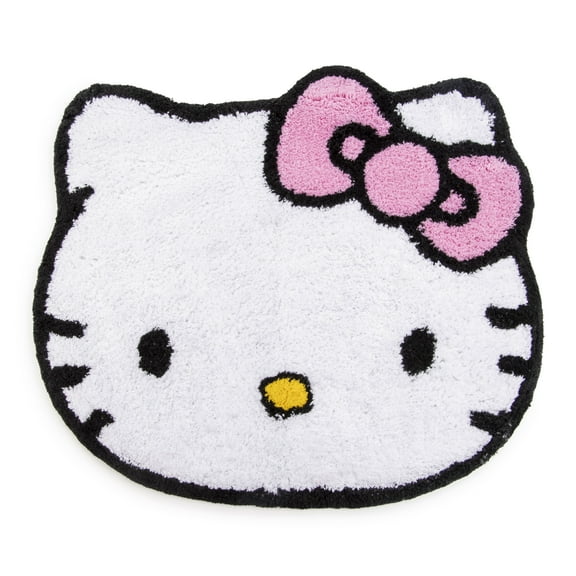 Hello Kitty Tufted Rug, 28" x 25", Cotton, White, Sanrio