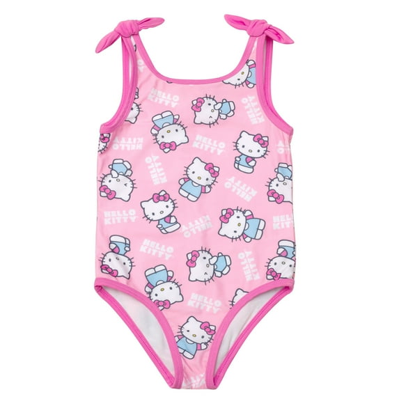 Hello Kitty UPF 50+ One Piece Bathing Suit Little Kid to Big Kid