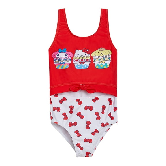 Hello Kitty UPF 50 One Piece Bathing Suit Little Kid to Big Kid