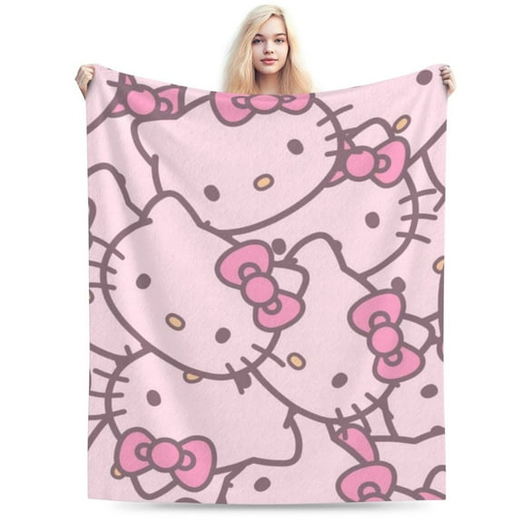 Hello Kitty Ultra-Soft Micro Fleece Blanket Plush Fuzzy Cozy Bed Blankets Lightweight Reversible Air Conditioner Quilt 40"X30"