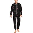 thumbnail image 1 of Hello Kitty Unisex Onesie Pajamas Zipper Jumpsuit Hooded One Piece Sleepwear for Family Mens Womens, 1 of 7