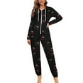 thumbnail image 1 of Hello Kitty Unisex Onesie Pajamas Zipper Jumpsuit Hooded One Piece Sleepwear for Family Mens Womens, 1 of 8