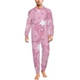 thumbnail image 1 of Hello Kitty Unisex Onesie Pajamas Zipper Jumpsuit Hooded One Piece Sleepwear for Family Mens Womens, 1 of 7