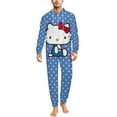 thumbnail image 1 of Hello Kitty Unisex Onesie Pajamas Zipper Jumpsuit Hooded One Piece Sleepwear for Family Mens Womens, 1 of 7