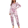 thumbnail image 1 of Hello Kitty Unisex Onesie Pajamas Zipper Jumpsuit Hooded One Piece Sleepwear for Family Mens Womens, 1 of 8