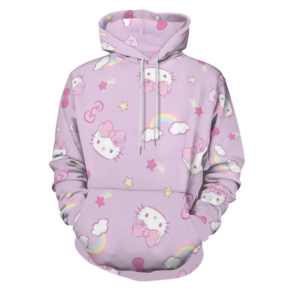 Hello Kitty Unisex Sweatshirts Fashion Sweater for Men Women Pullover Hoodie Graphic Print Activewear Jacket Tops 4XL