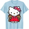 thumbnail image 1 of Hello Kitty Valentine Teddy Bear DTG Print Unisex T-Shirt, 1 of 5
