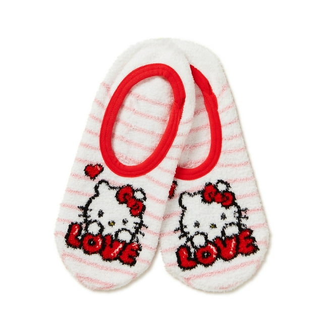 Hello Kitty, Valentine's Day Women's Liner Socks with Grippers, 1-Pack, Size 4-10