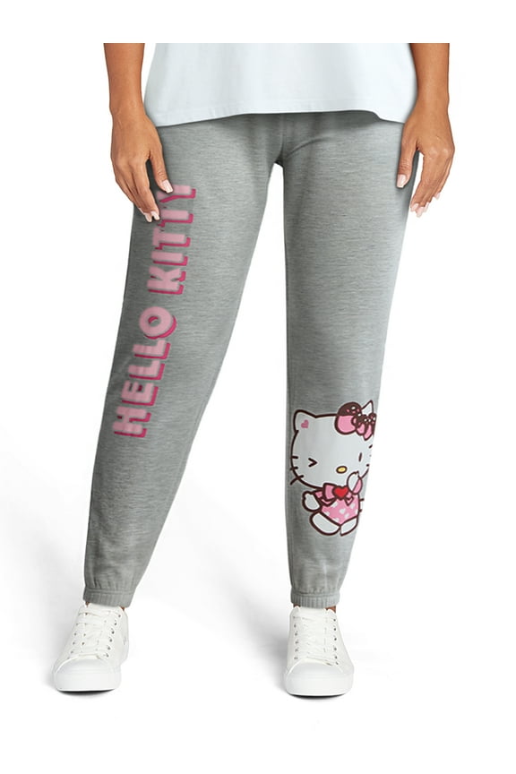 Hello Kitty Valentine’s Graphic Jogger Pants, Women’s