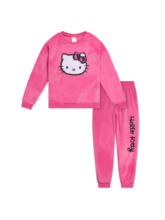 Little Girls' 2-Piece Sweatshirt and Joggers Set Pink