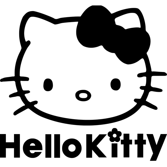 Hello Kitty Vinyl Wall Art Decal - from 22" x 23" - Cute Trendy Inspiring Lovely Design for Girls Boys, Bedroom, Playroom, Nursery, Kinder, Daycare, Living Room Sticker