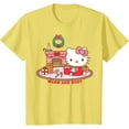 thumbnail image 1 of Hello Kitty Warm And Cozy Christmas Holiday DTG Print Unisex T-Shirt,Cornsilk Color,Size 5XL, 1 of 5