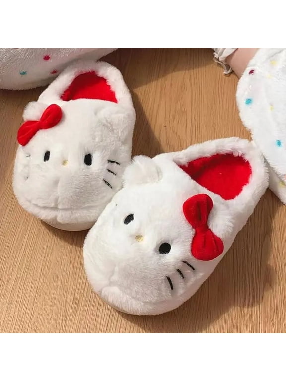 Hello Kitty Warm Cotton Slippers Winter Thick Anti Slip Comfortable House Surprise Gifts