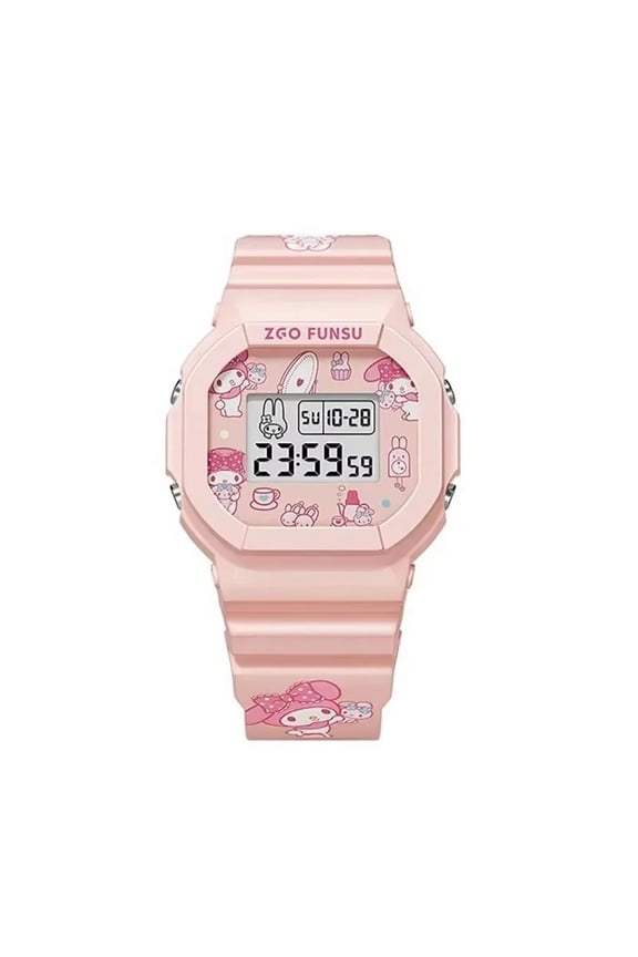 Hello Kitty Watch Student Multifunctional LED Digital Sanrio Melody Watch Waterproof Sports Wrist Watch Clock Gift