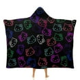 thumbnail image 1 of Hello Kitty Wearable Blankets Hooded Soft Hoodie Blanket Winter Warm Throw Blankets Cape 50"x60", 1 of 8