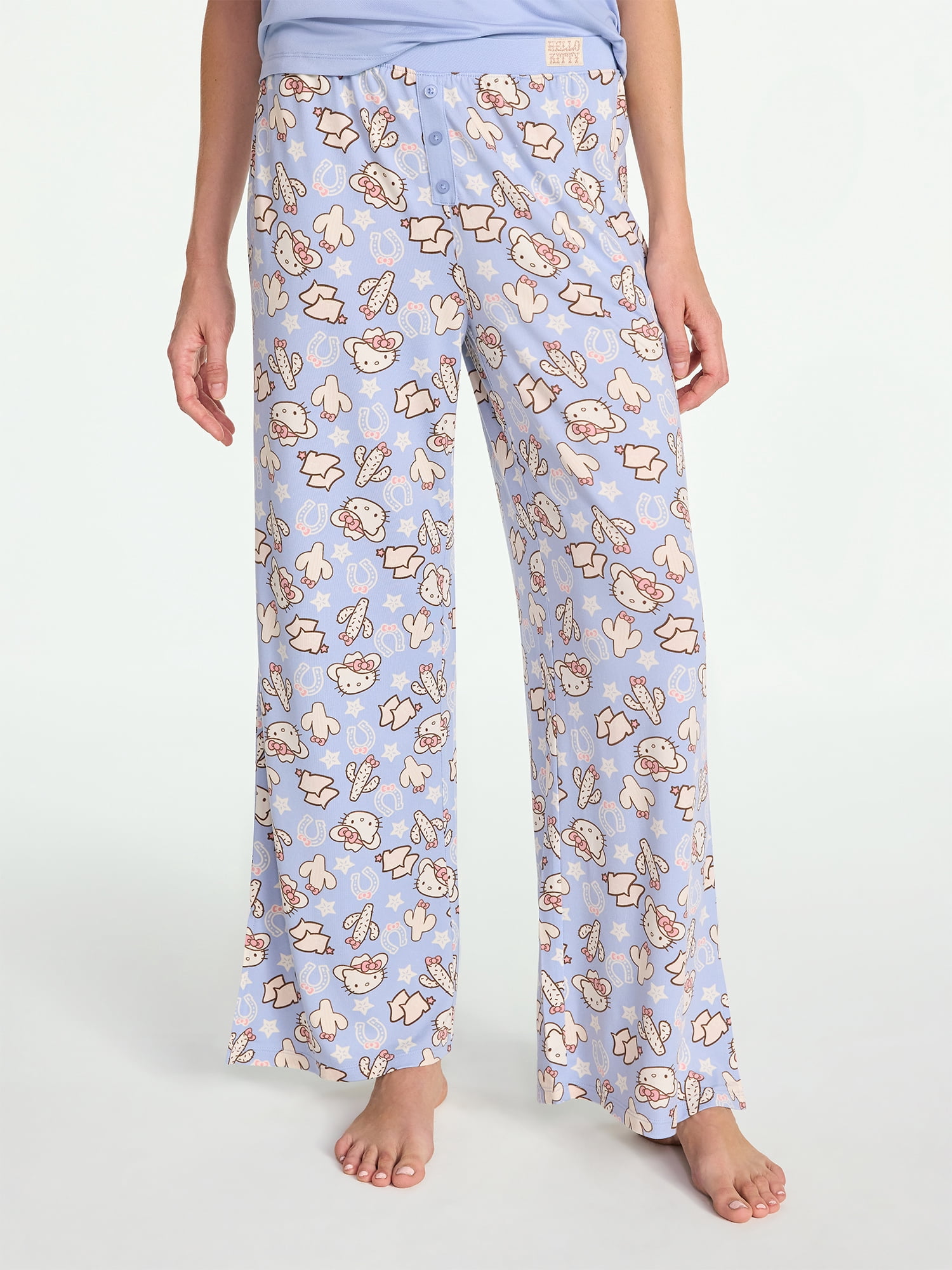 Hello Kitty Women's and Women’s Plus Western Print Sleep Pants, Sizes XS-3X